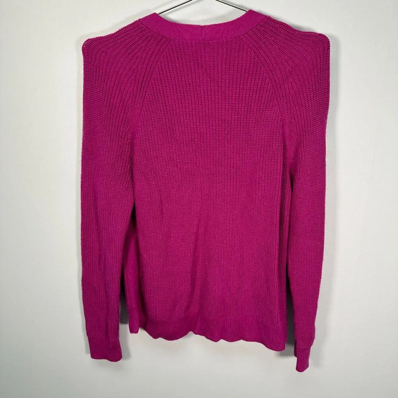 Talbots Purple Knit‎ Cardigan Sweater Large Petite - Picture 3 of 4
